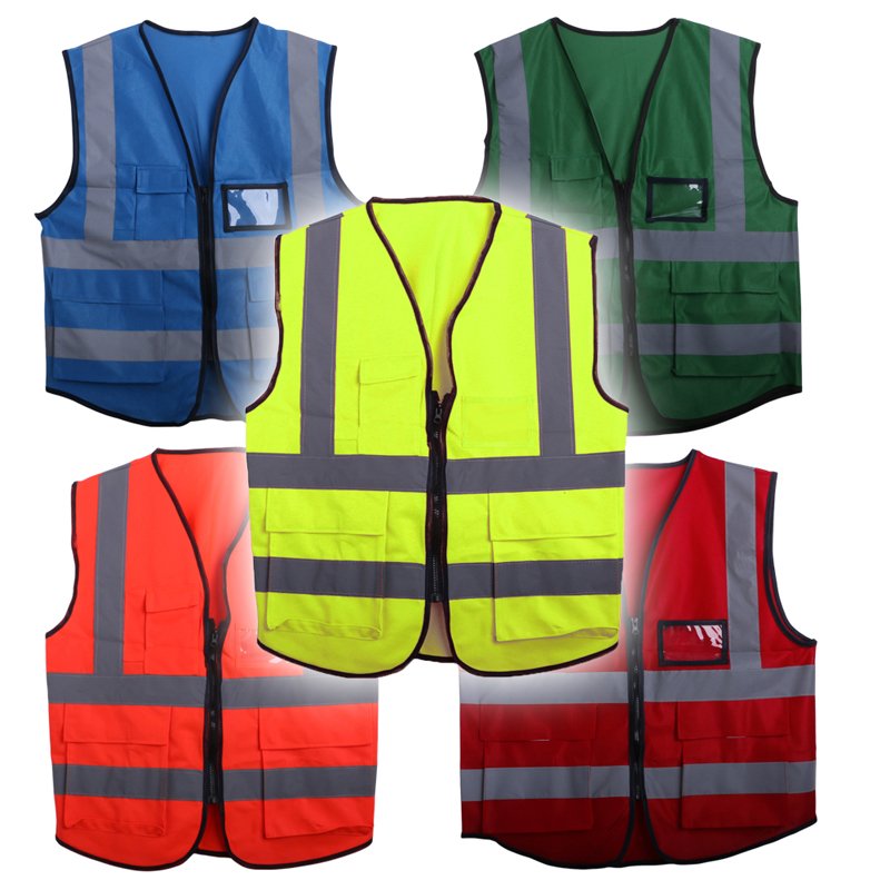 Áo Ghi Lê Phản Quang 4 Túi Vải Poly Cao Cấp